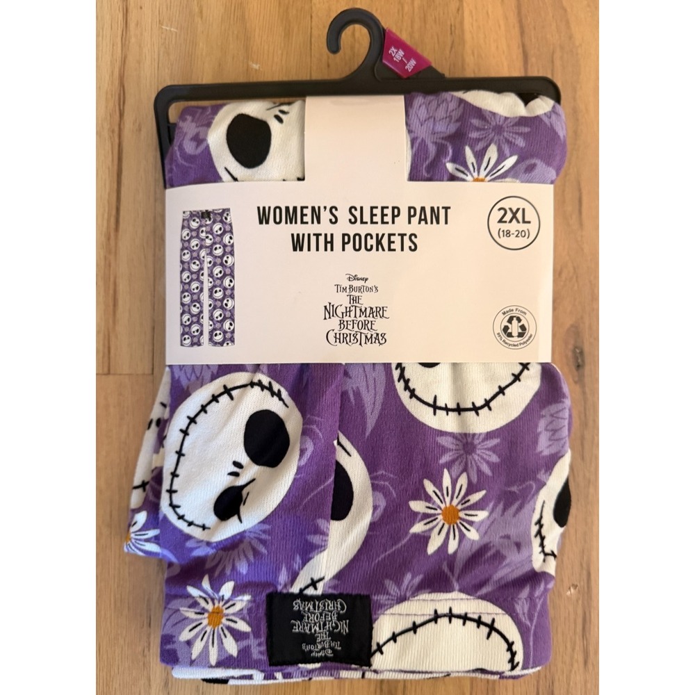 NWT Nightmare Before Christmas Jack Skellington Pajama Pants Pockets 2XL